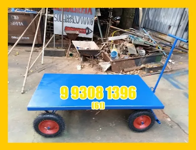 Carro Plataforma para mudancas - 400kg - 4 rodas