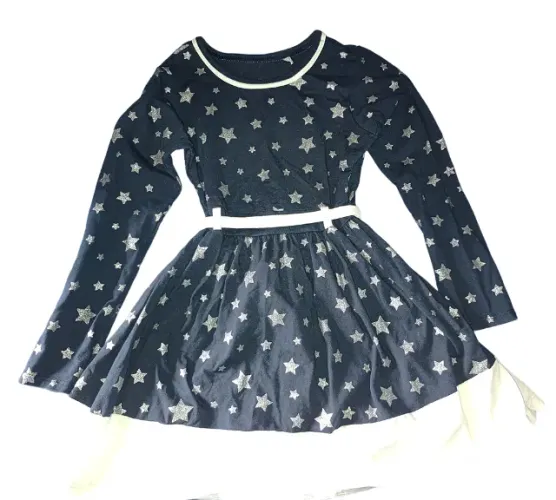 Vestido menina infantil manga longa