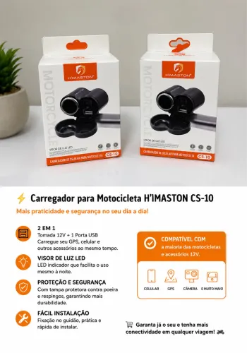 CARREGADOR DE MOTO CS-10