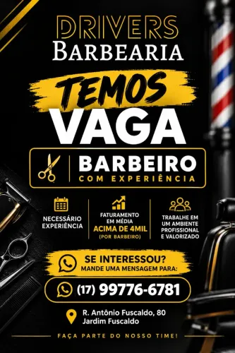 Vaga de emprego para barbeiro