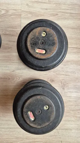 Kit Halteres De Ferro Fundido - Pares De 16kg, 18kg E 20kg (Equilíbrio Fitness)