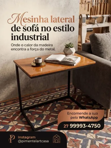 Mesinha lateral para sofá 