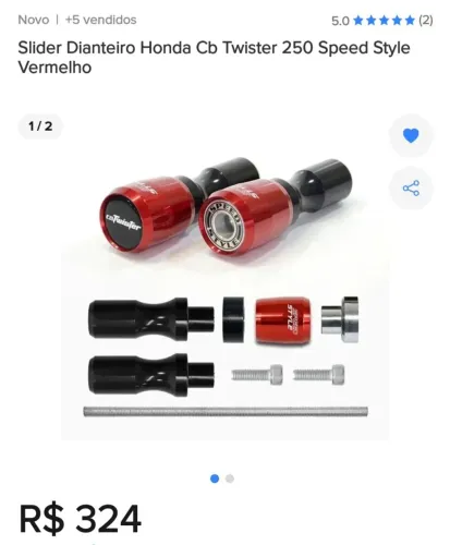 Slider cb twister 250f 
