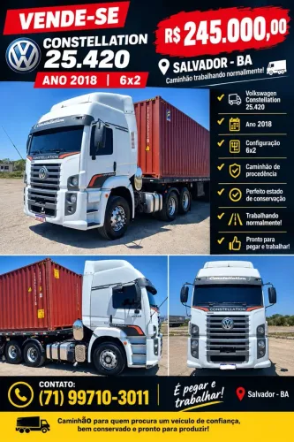 Volkswagen Constellation 25.420 TRABALHANDO EM ÓTIMO ESTADO