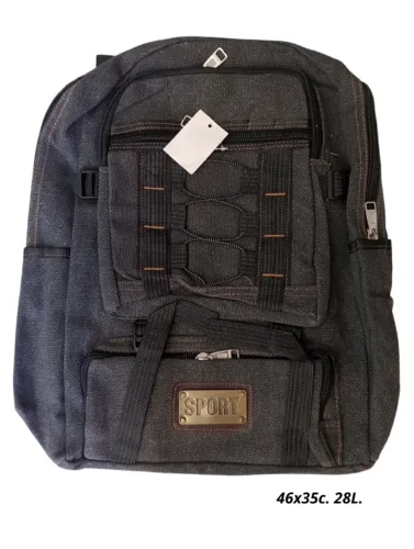 Mochila Bolsa Lona Masculina Grande Reforçada Masculina Feminina