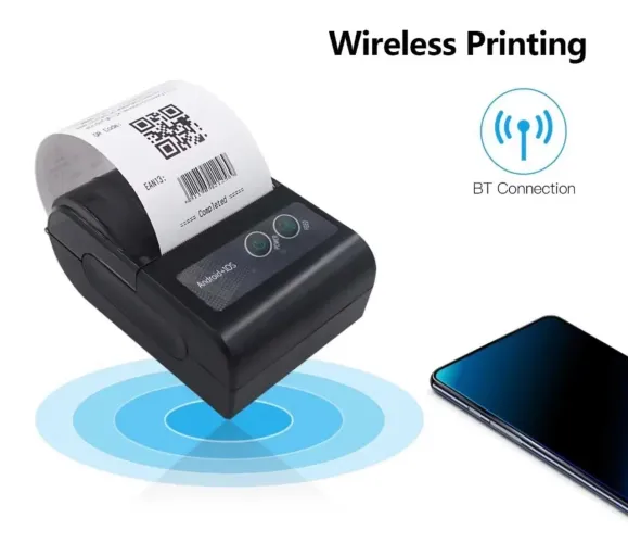 Mini Impressora Via Bluetooth Portátil Térmica 58mm Compatível Com Androide e IOS