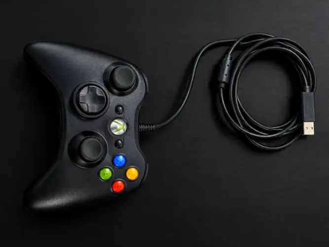 Controle Xbox-360 PC Slim Compatível com Cloud Game Joystick - A055