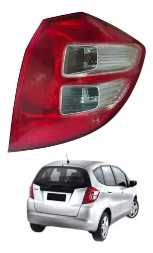 Lanterna Traseira Direita Honda New Fit 2009 A 2014 Direito/passageiro Vermelho