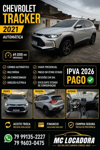 Chevrolet Tracker 1.0 Turbo 12V Flex Aut. (pcd) 2021