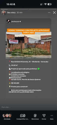 VENDO TERRENO COM PROJETO APROVADO PELA PREFEITURA 
