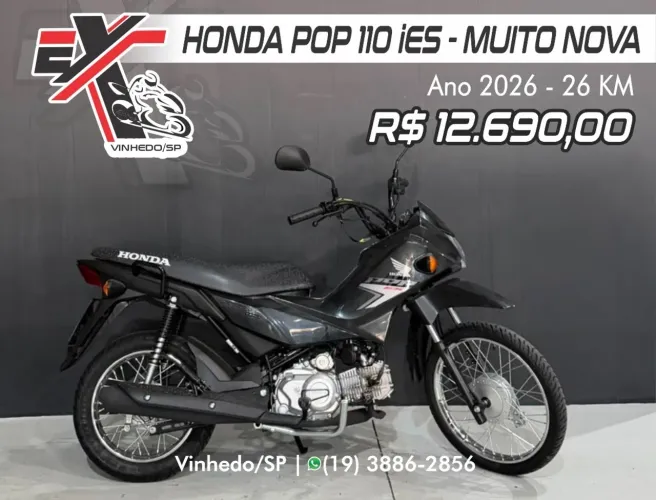 POP 110i km 26 Partida elétrica Muito Nova