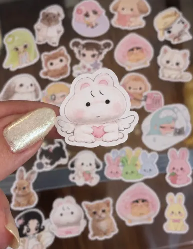 kit 25 adesivos fofos
