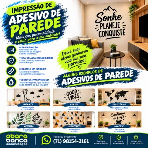 Adesivo de Parede Personalizado m²