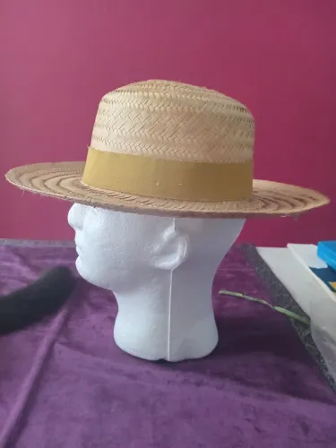 Chapéu Estilo Paris Boater Palheta
