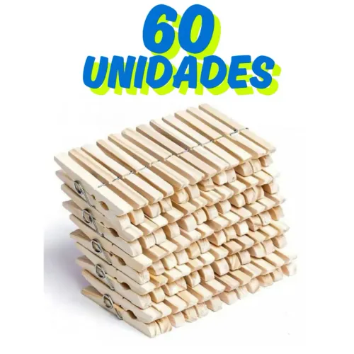 KIT Pregador de Roupa Madeira Reforçado - Diversas Unidades - Alta Qualidade