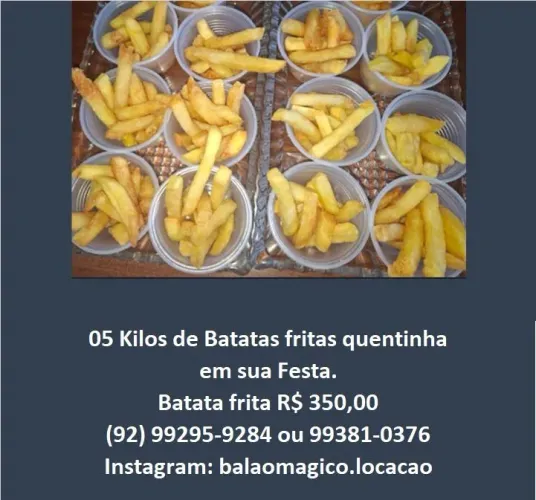 Batata frita quentinha feita na hora