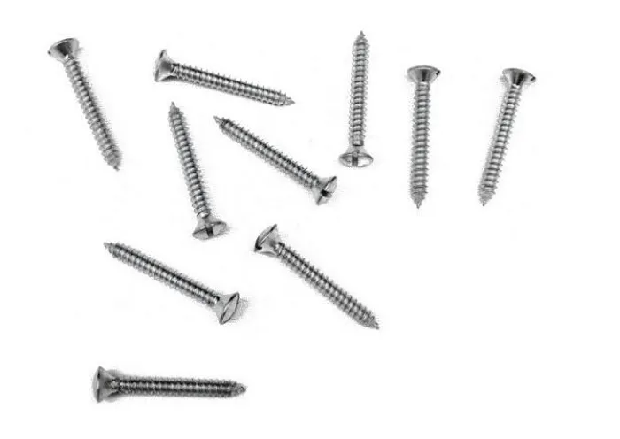 Parafuso Cabeça Cônica Fenda 4,8 x 38mm Auto Atarraxante Zincado Jogo com 10