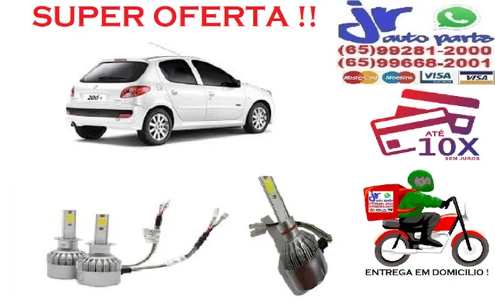 Lampada Ultra LED (Milha)Peugeot 206 6000K 12V 24V