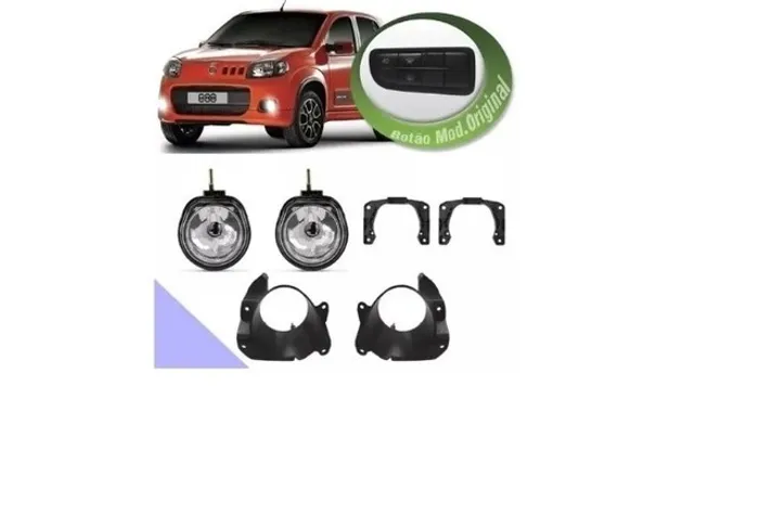 Kit Farol Milha Neblina Fiat Uno Vivace 2011 2012 2015 2016 