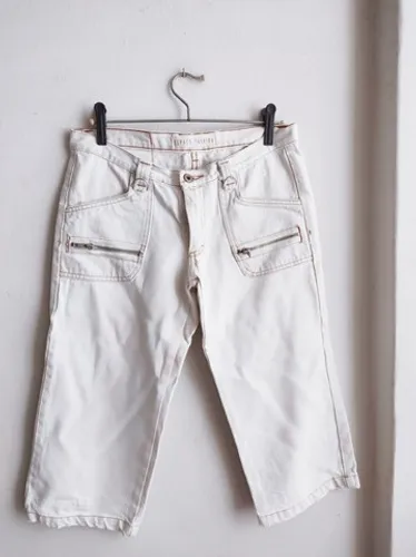 Bermuda ciclista Espaço Fashion jeans Tam 40 cintura alta