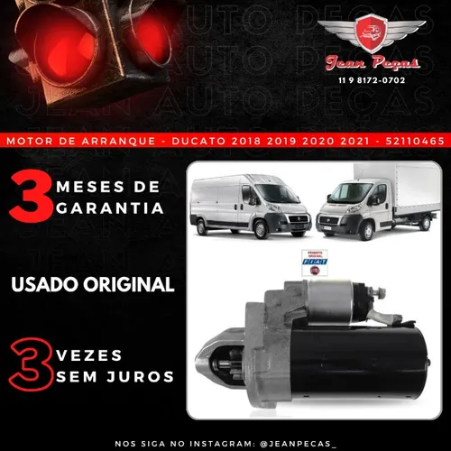 Motor de arranque - Ducato 2018/21 Base de troca