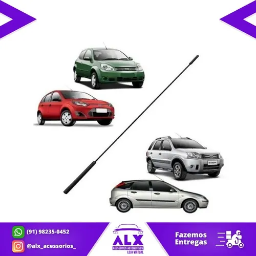 Haste Antena de Teto Lisa Ford Ka E Ka Fiesta Ecosport - Fácil instalação