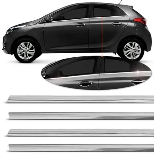 Aplique Pestanas Cromadas P/ Todos os Carros - Gol / Hb20 / Celta / Ecosport / Hilux