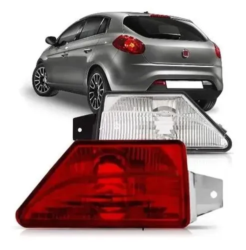 Lanterna Parachoque Fiat Bravo 2015 / 2016 - Traseiro Vermelho D/E - Luz de Neblina