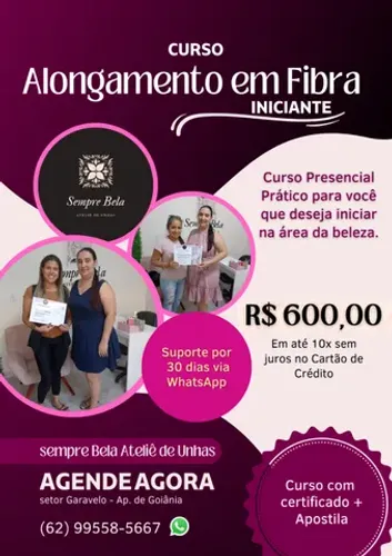 Alongamento em Fibra Passo a Passo: Curso Presencial -  Para Iniciantes