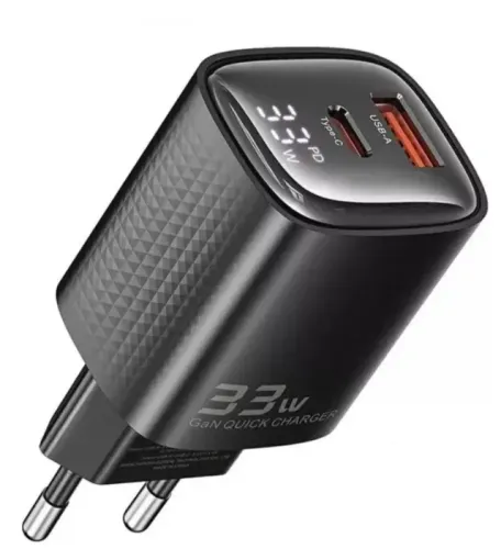 Carregador Toocki Turbo 33w Gan Com Display