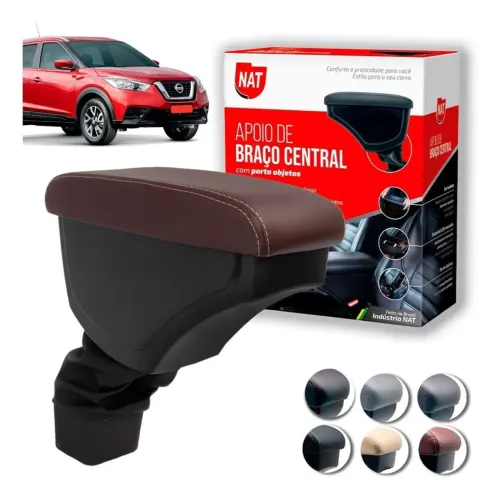 Apoio De Braço Nissan Kicks Preto 2023/2024 Preto