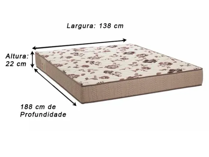 Colchão Casal Physical Mega Resistente 22X188X138 Ortobom a876