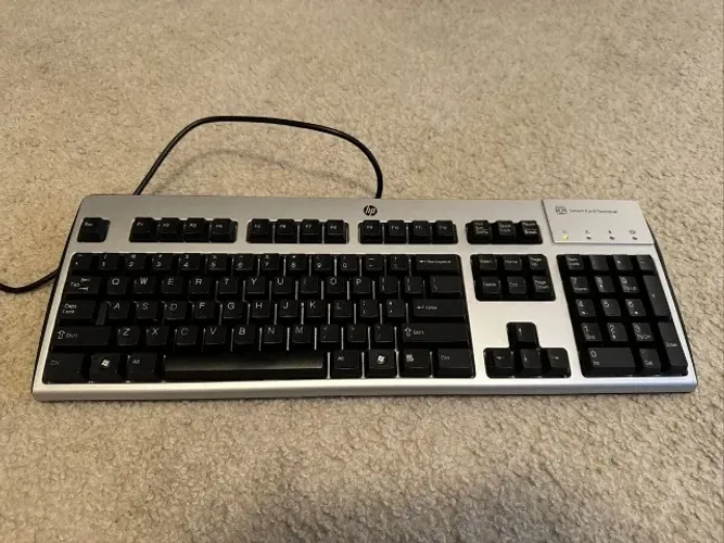 Teclado prata HP original Smartcard Reader