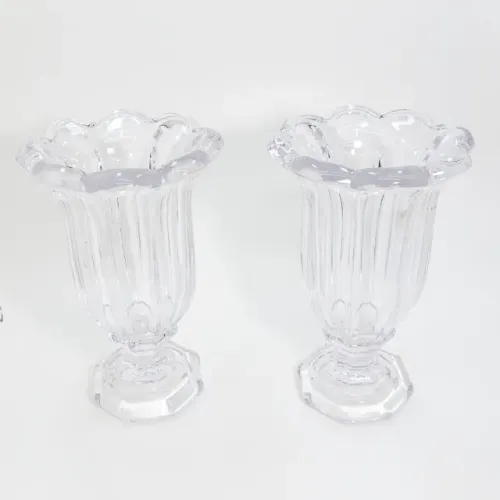 Par de Vasos Vidro Tulipa