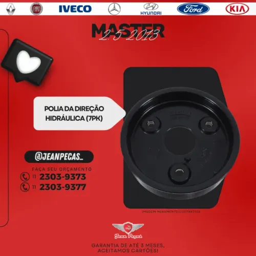polia direção hidraulica 7pk - master