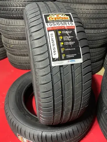 Pneu Crystone remolde novo 195/65/15 (borracha premium VIPAL)
