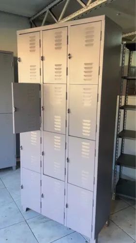 Armário Roupeiro De Aço Vestiário Academia 12 Portas Locker