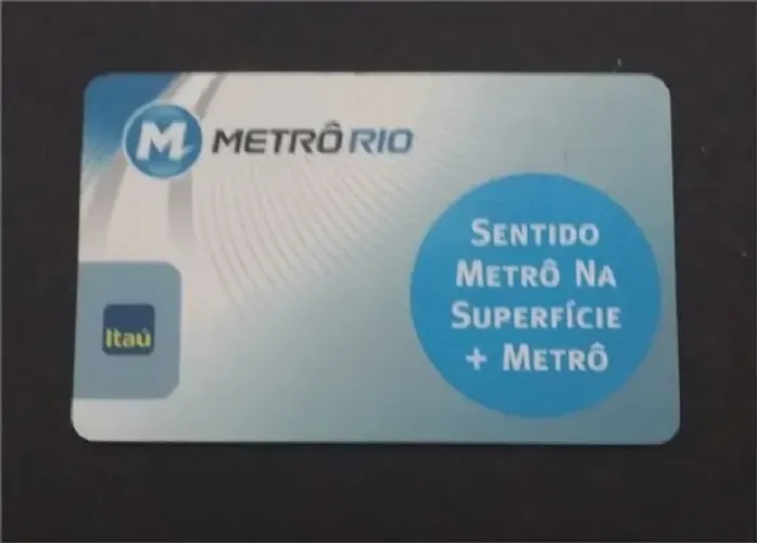 cartão antigo do Metro Rio