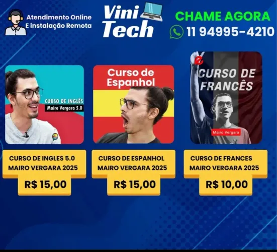 Cursos de inglês espanhol e francês - Mairo Vergara