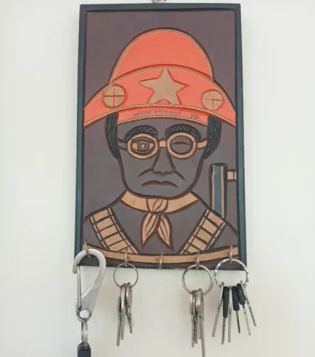 Porta-Chaves Lampião de Parede Artesanal em Madeira Cangaço Nordeste Cangaceiro Cultura