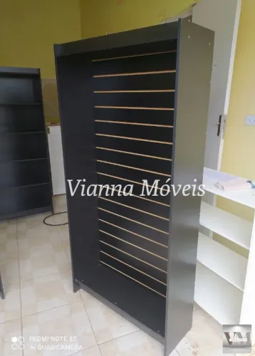 Estante Canaletado Preto - MDF