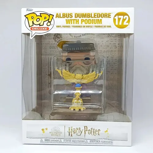 Funko Pop! Deluxe Albus Dumbledore com Pódio - Harry Potter