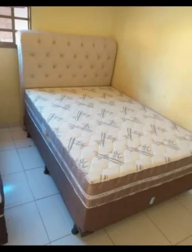 Cama Box Casal com Cabeceira Estofada