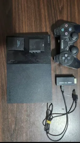 Playstation 2 slim+ ControleSem fio+ Acessórios 