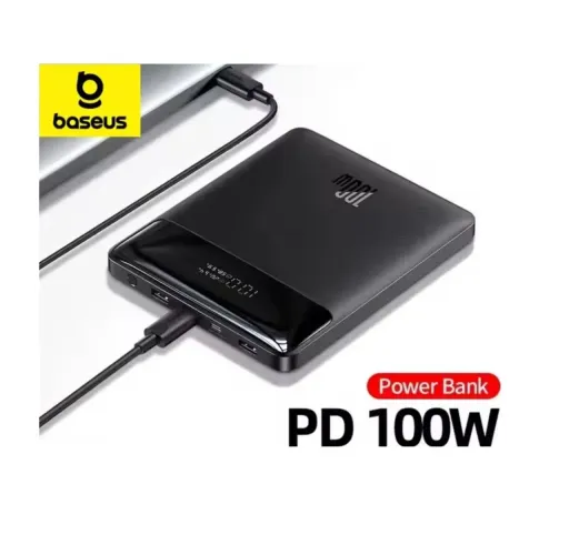 Power Bank Baseus Blade 100w 20000mah Para Macbook Laptop Cor Preto