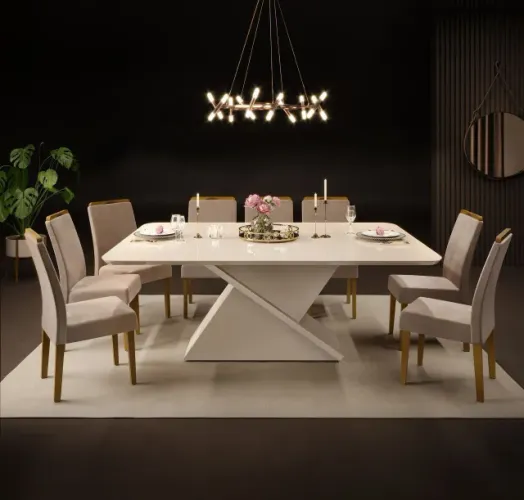 Mesa de jantar Zafira MDF 2.00X1.00