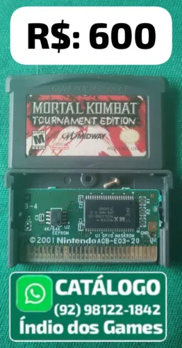 Mortal Kombat Tournament Edition = R$: 600