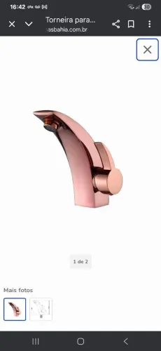 Torneira para Banheiro Rose Gold