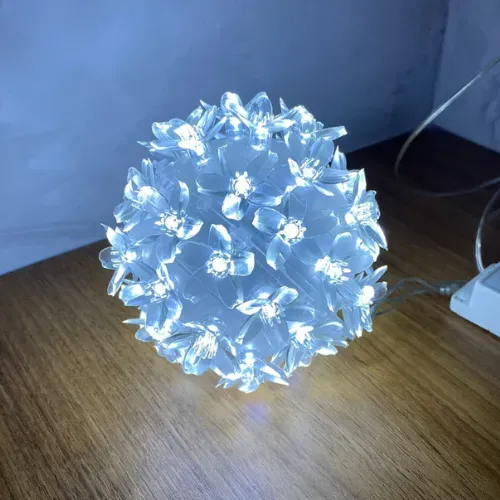 Globo Lâmpadas Luzes De Led Flor Bola Natal Decoração Tomada