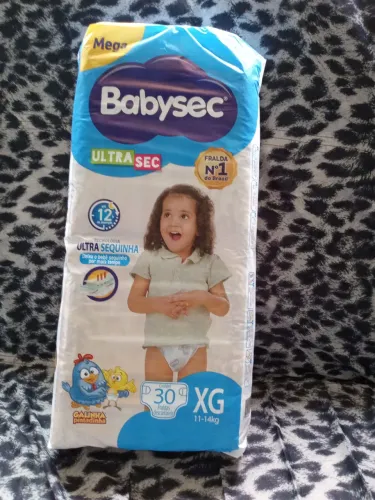 Pacote de Fraldas Babysec Ultra Sec XG - 30 unidades